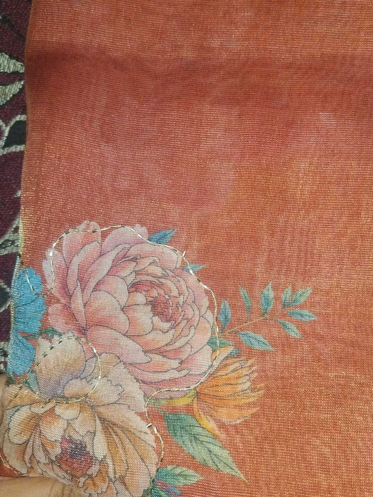 Beautiful Floral Print Saree