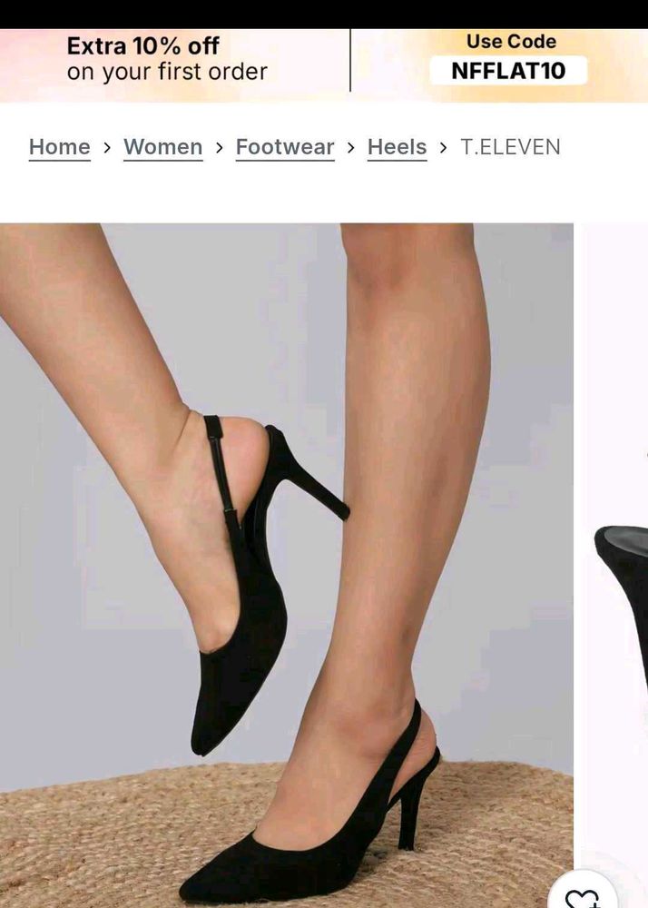 Elegant Black Slingback Heels