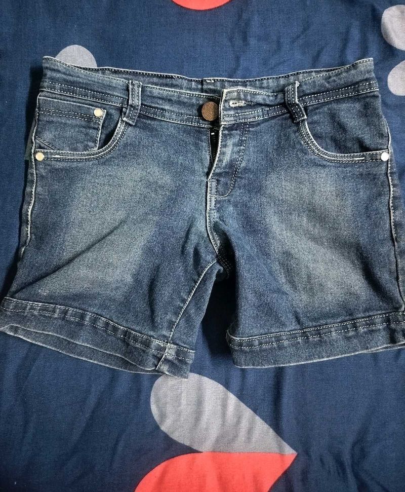 Blue Denim Shorts