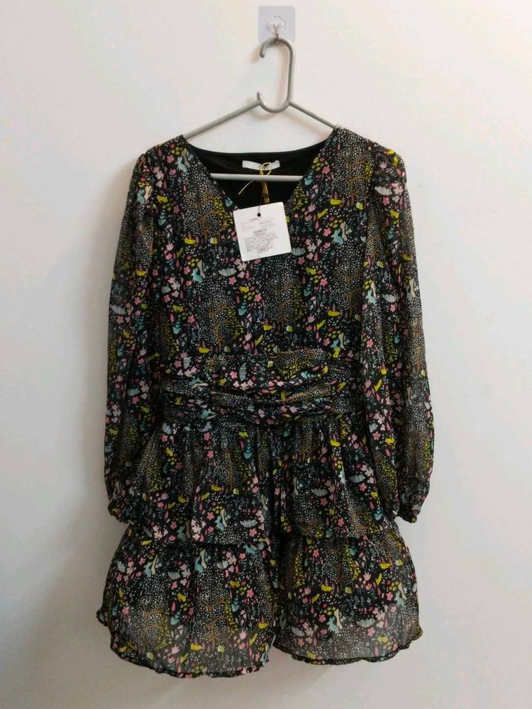New Floral Print Mini Dress