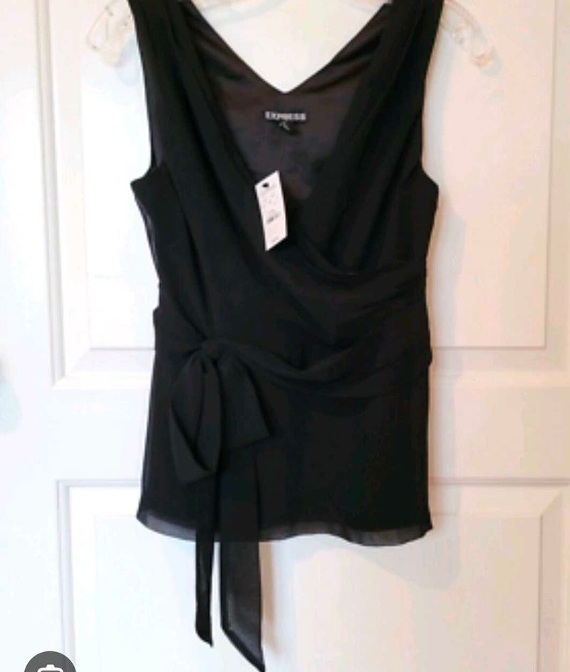 Elegant Black  h&amp;mExpress Wrap Top