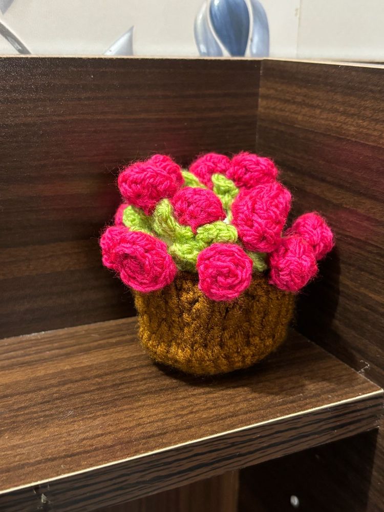 Handmade Crochet Floral Coaster