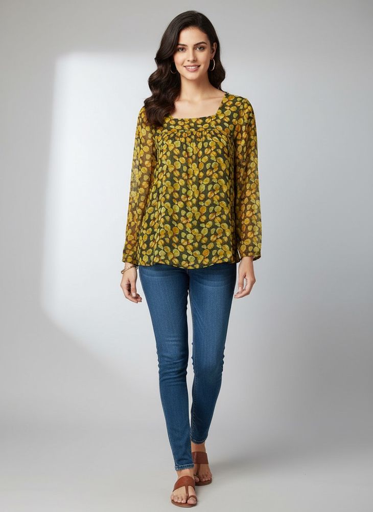 Chic Printed Long Sleeve Top