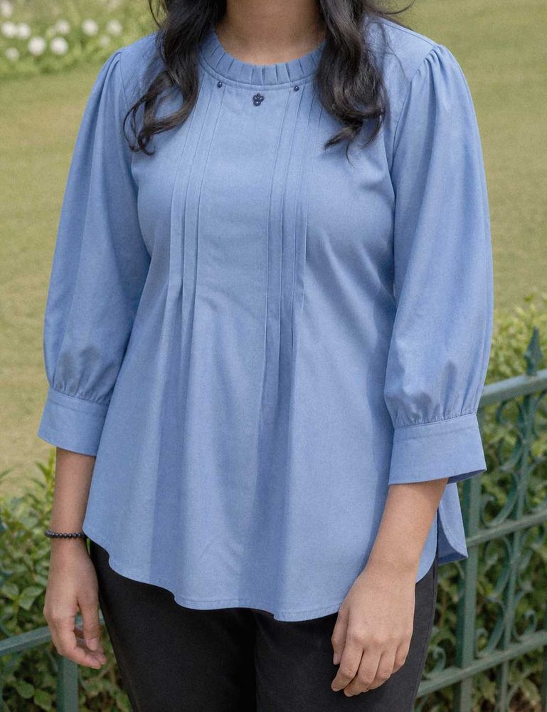blue top / tunic