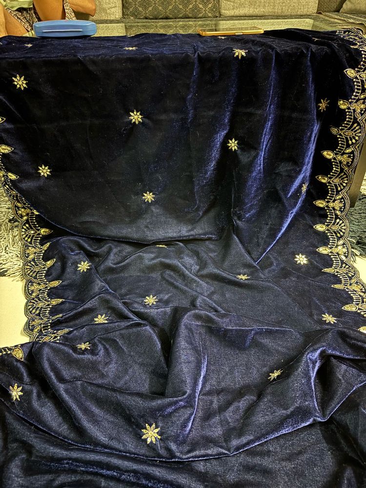 Embroidered Velvet Dupatta