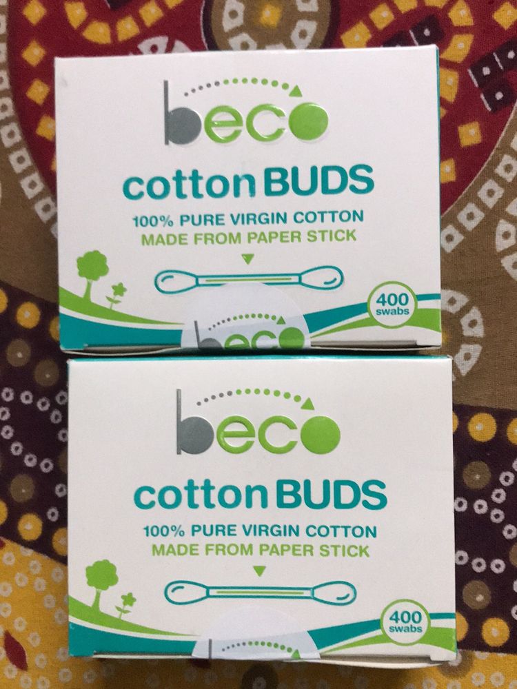 Beco Cotton Buds Pack Of 2(400 Swabs Each)