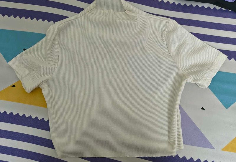 Ribbed Mock Neck Top