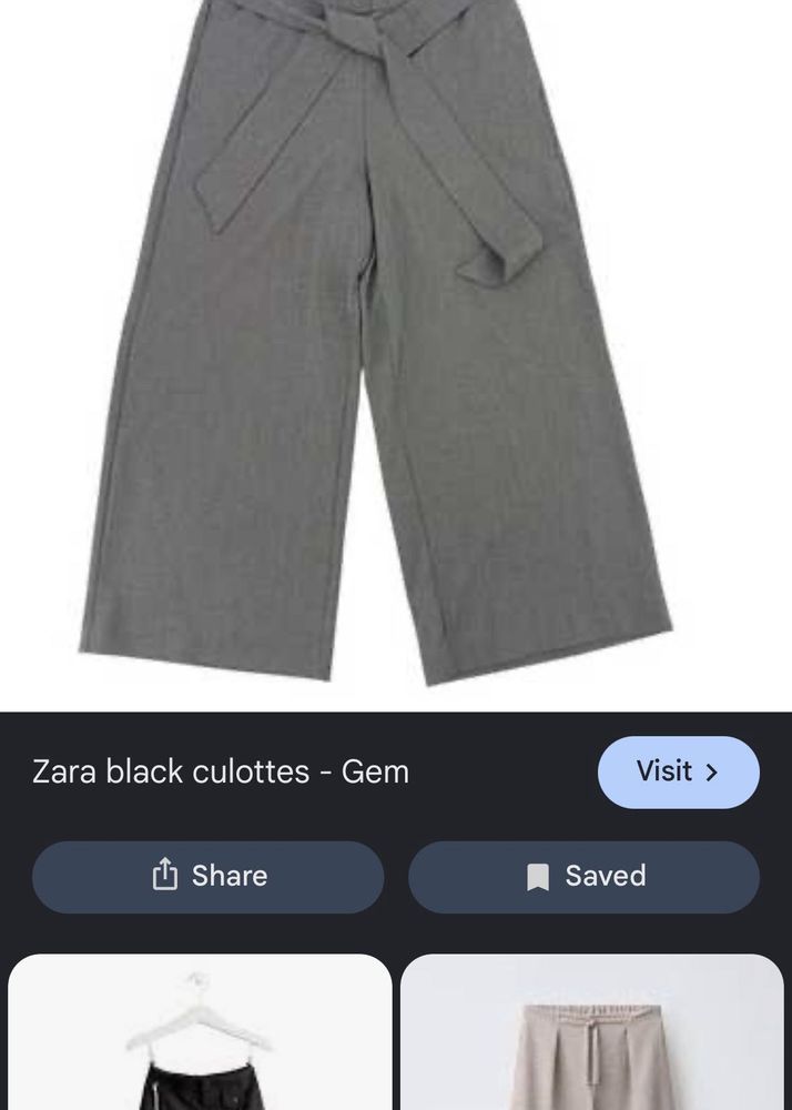 Stylish Wide-Leg Gray Pants with Belt