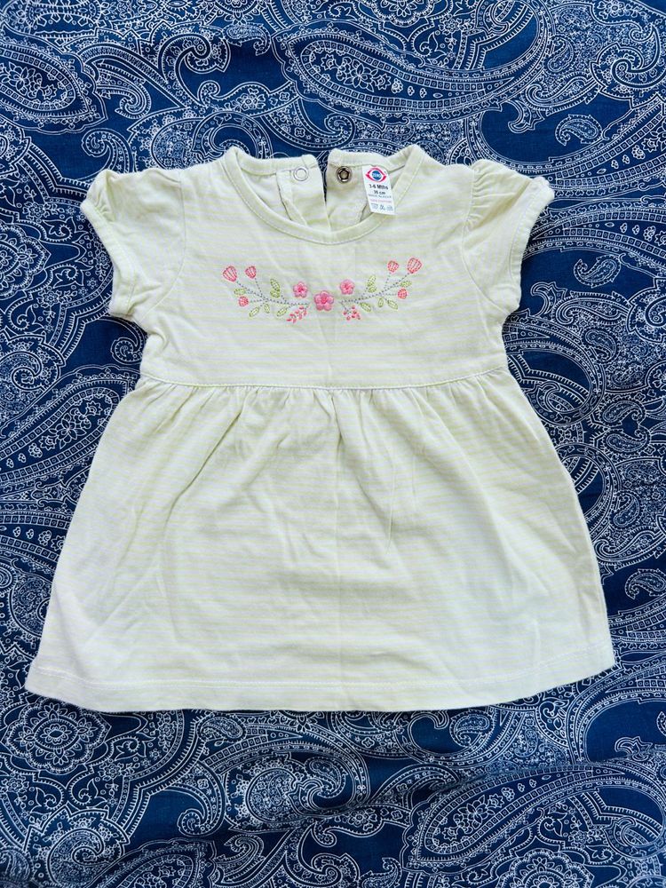 Baby green Girl's Cute Embroidered Dress