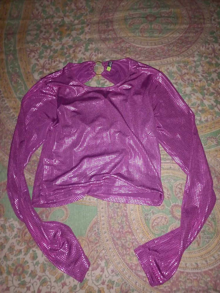 Sparkly Purple Long Sleeve Top