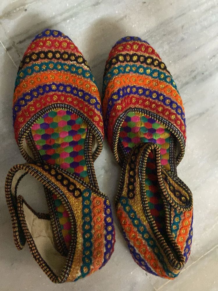 Handmade Embroidered Ethnic Flats
