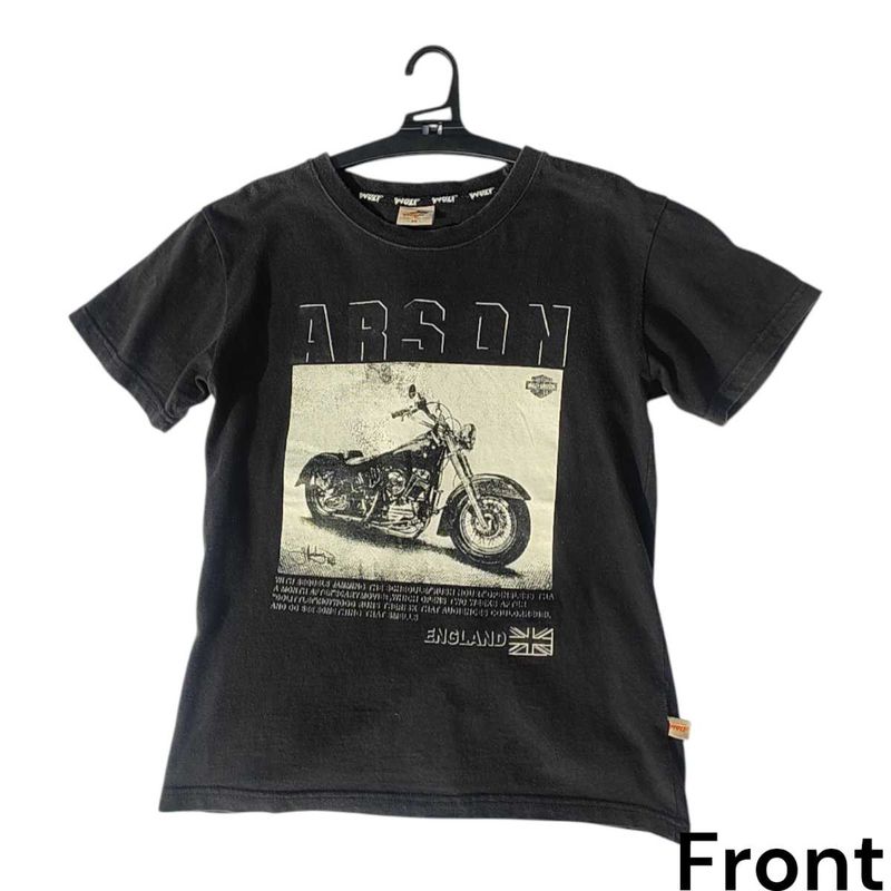 Faded Motorcycle Graphic T-Shirt | Black