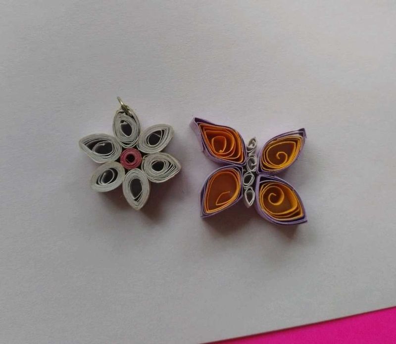 Handmade Quilling Flower &amp; Butterfly Pendants