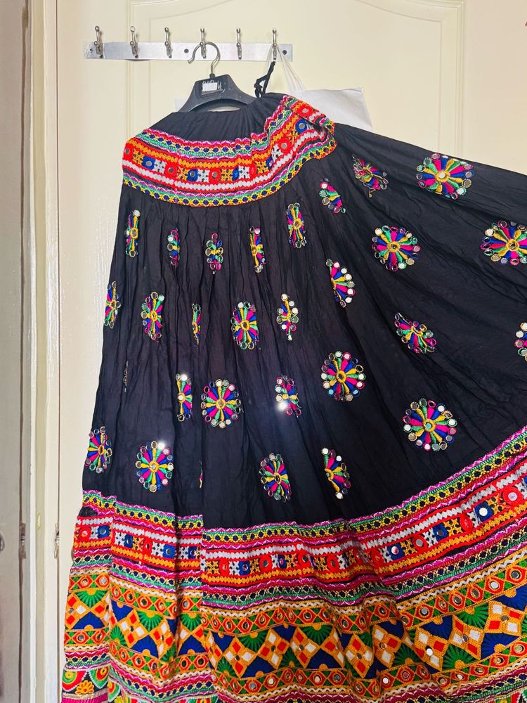 Black Embroidered Ethnic Garbha set