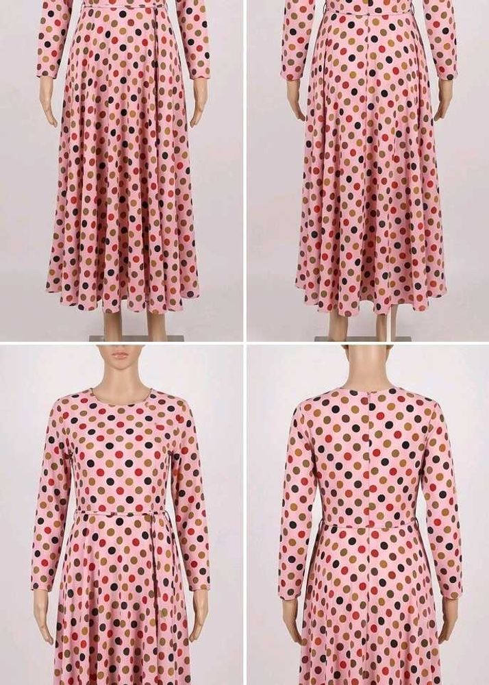 New Colourful Dotted Gown