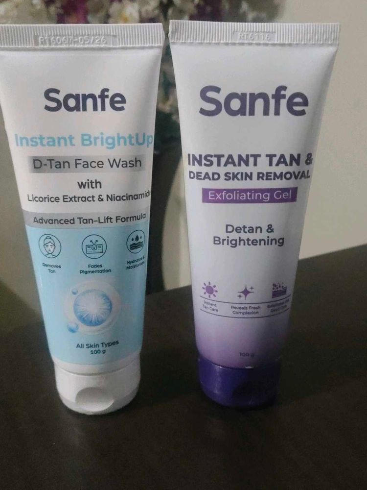 Sanfe Instant BrightUp Face Wash &amp; Exfoliating Gel