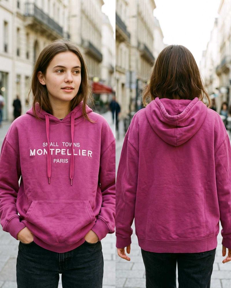 Pink Montpellier Graphic Hoodie