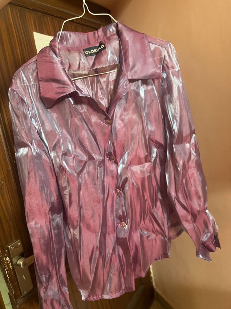 y2k liquid fabric shirt