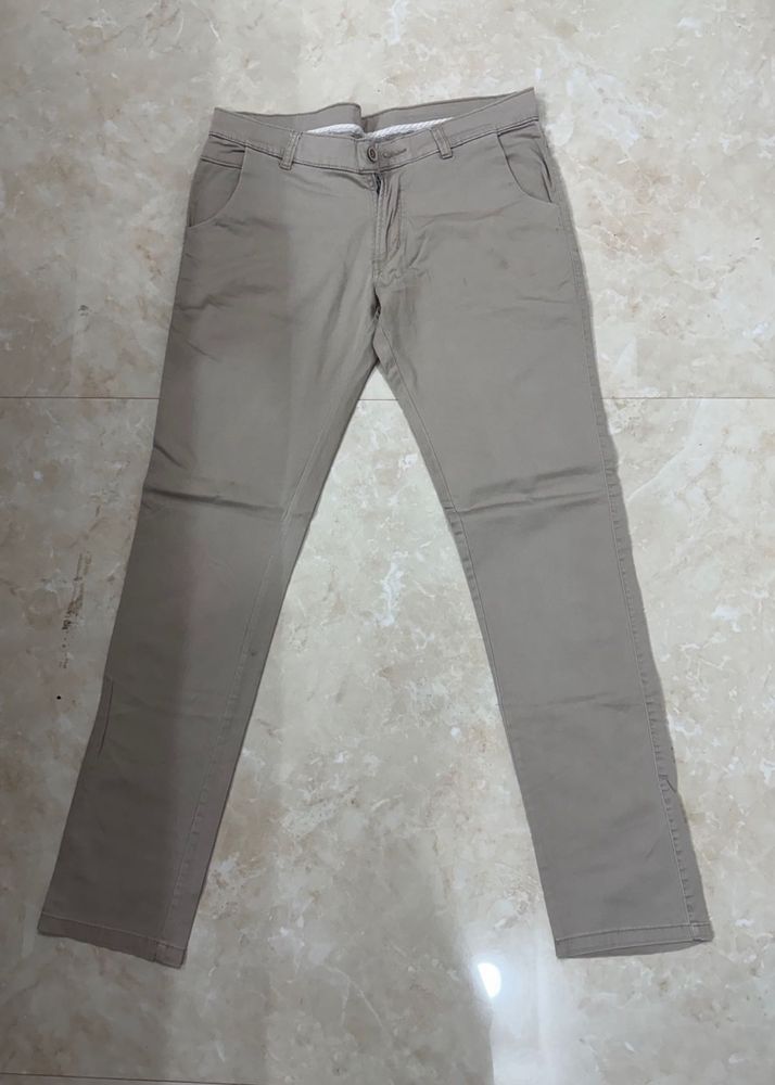 Khaki straight good looking Pants