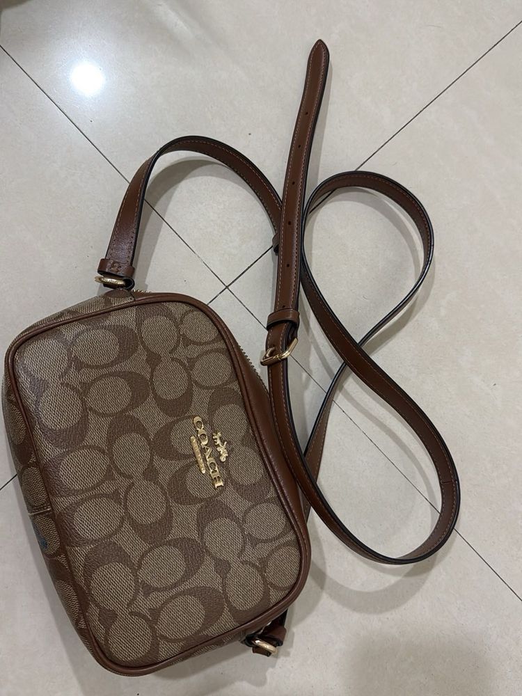 Coach Signature Brown Crossbody Bag