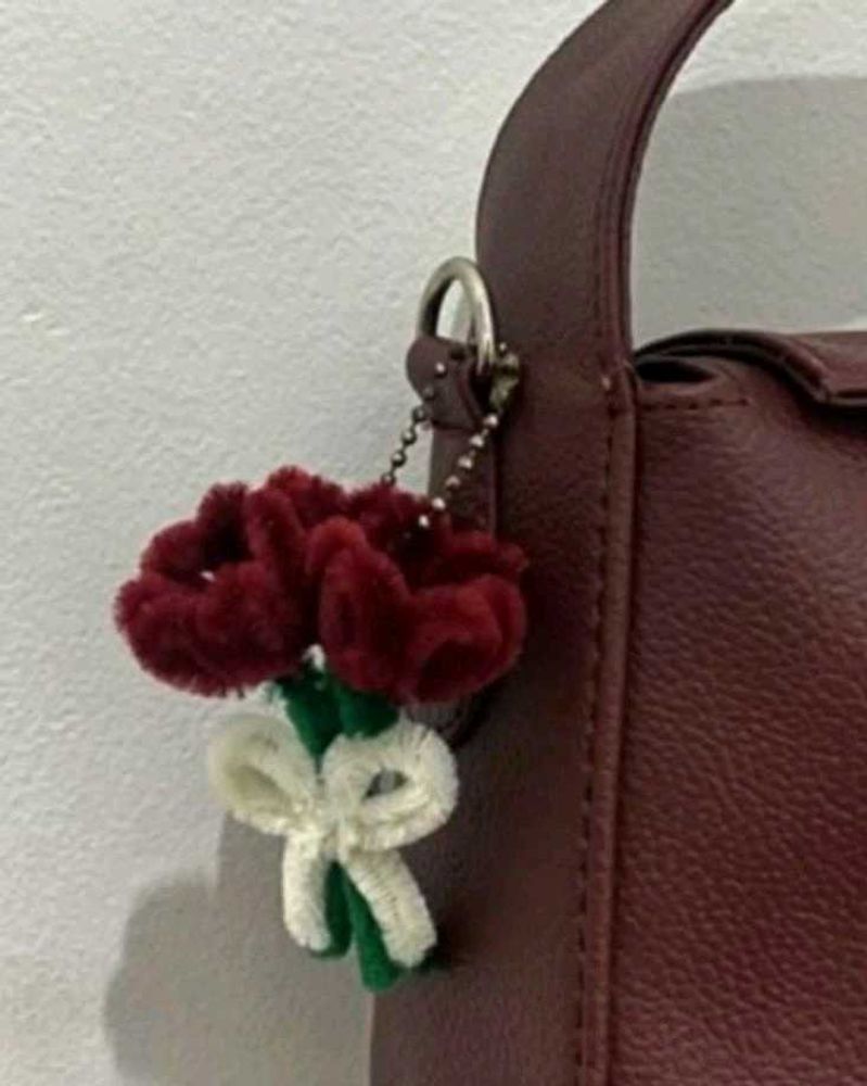 Cute Flower Charm Keychain