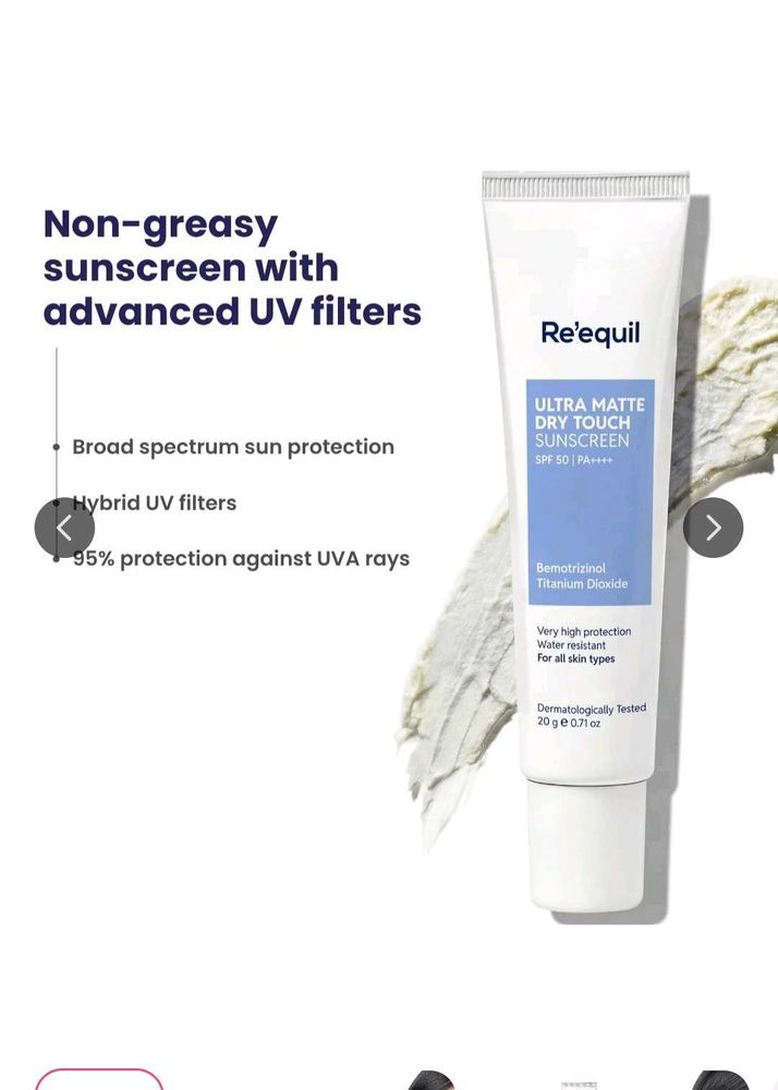 Re'equil Ultra Matte Dry Touch Sunscreen SPF 50