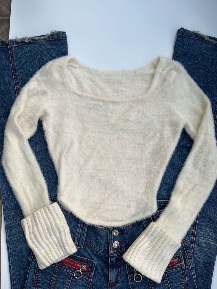 Fluffy Knit Crop Top