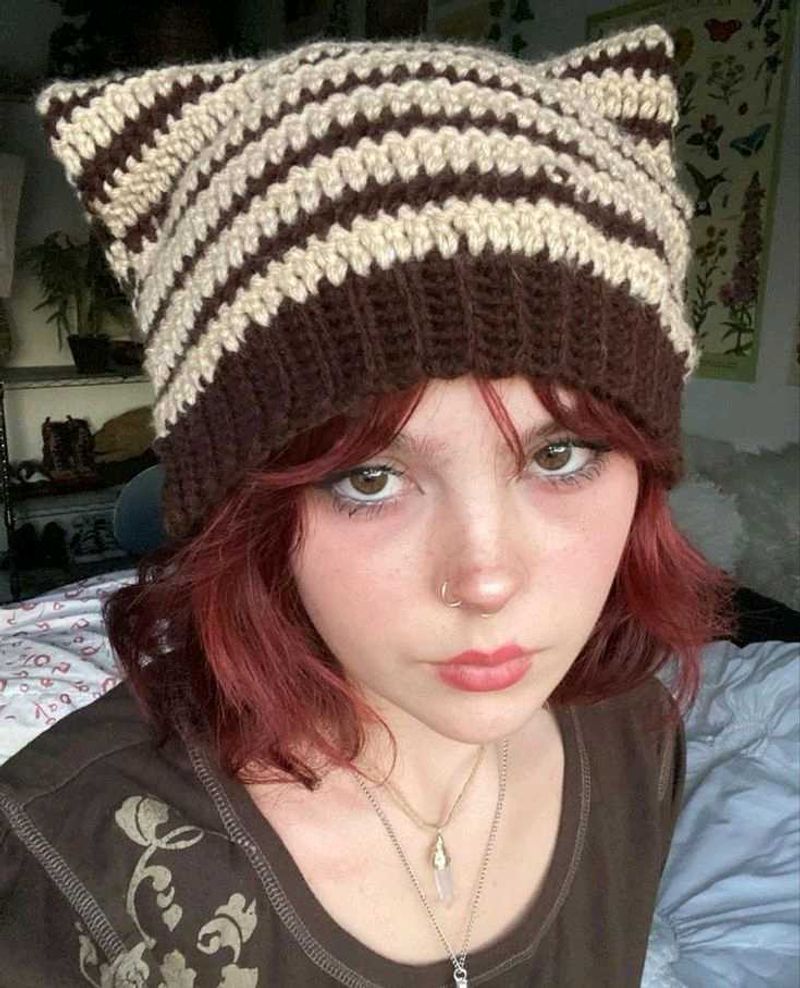 Crochet Cat Ear Beanie