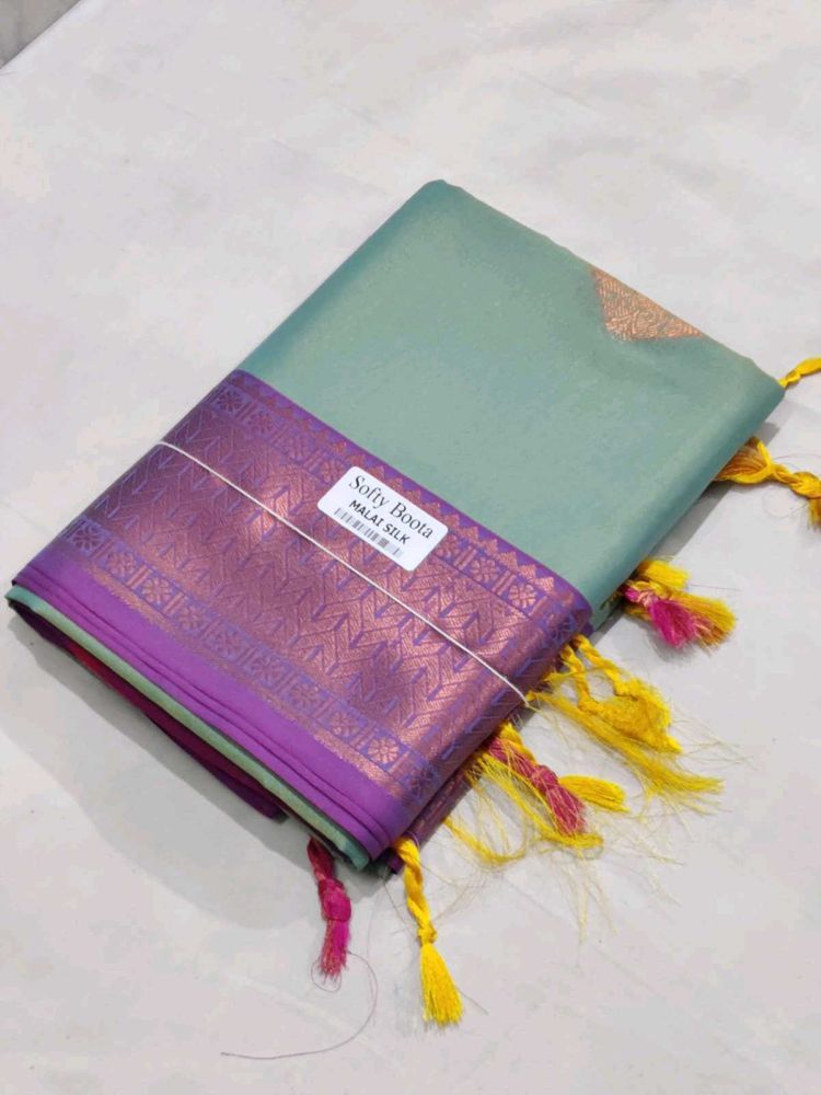 Softy Allover Boota Malai Silk Saree