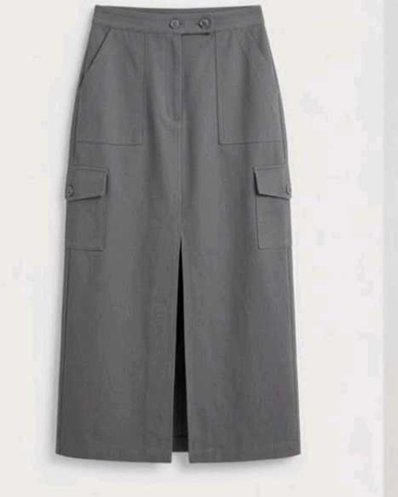 Made in Italy Grey Cargo maxi Skirt