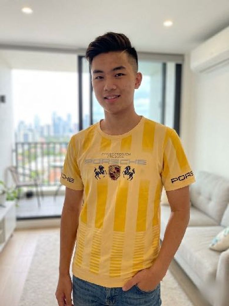 Retro Yellow Porsche Striped T-Shirt