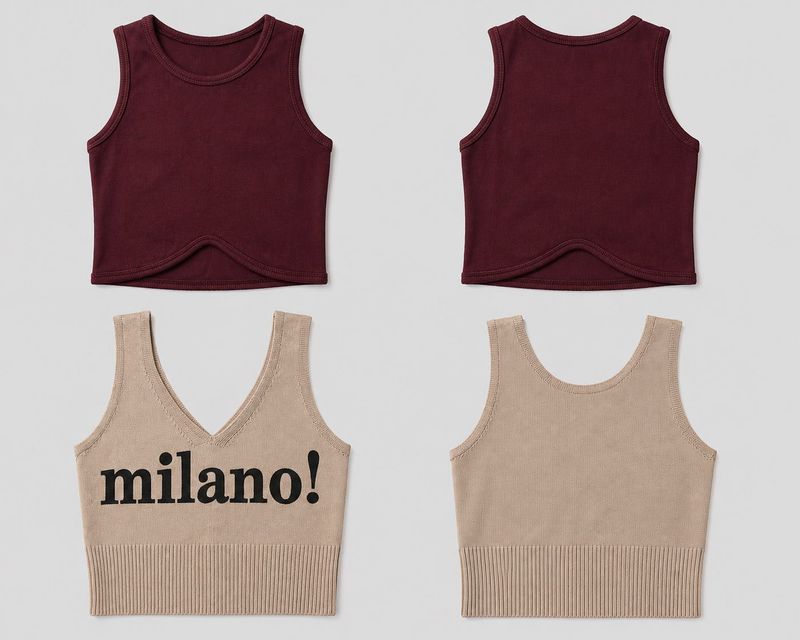 Set of 2 Trendy Crop Tops