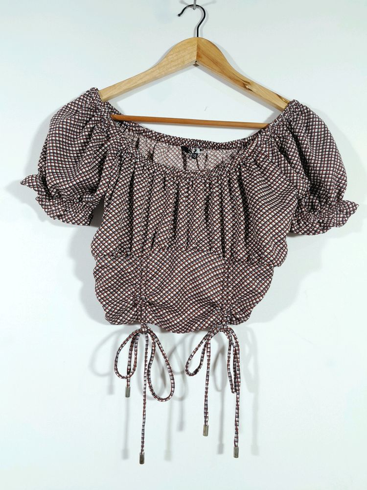 Mauve Printed Western Top (Women's)