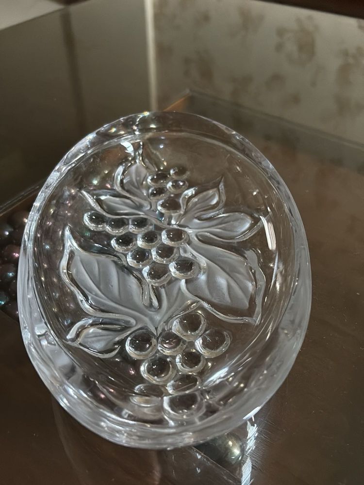 Vintage Crystal Grape Bowl
