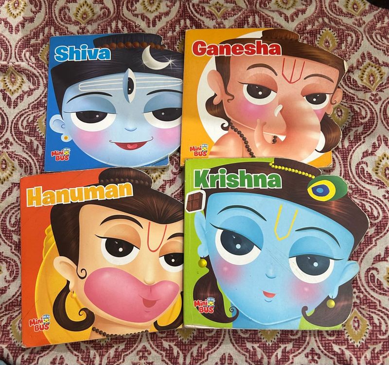 Set of 4 hardbound cut out books (3-5 year olds)