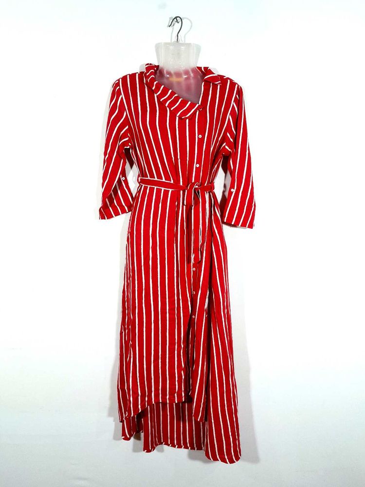 Red Striped Dress Women's