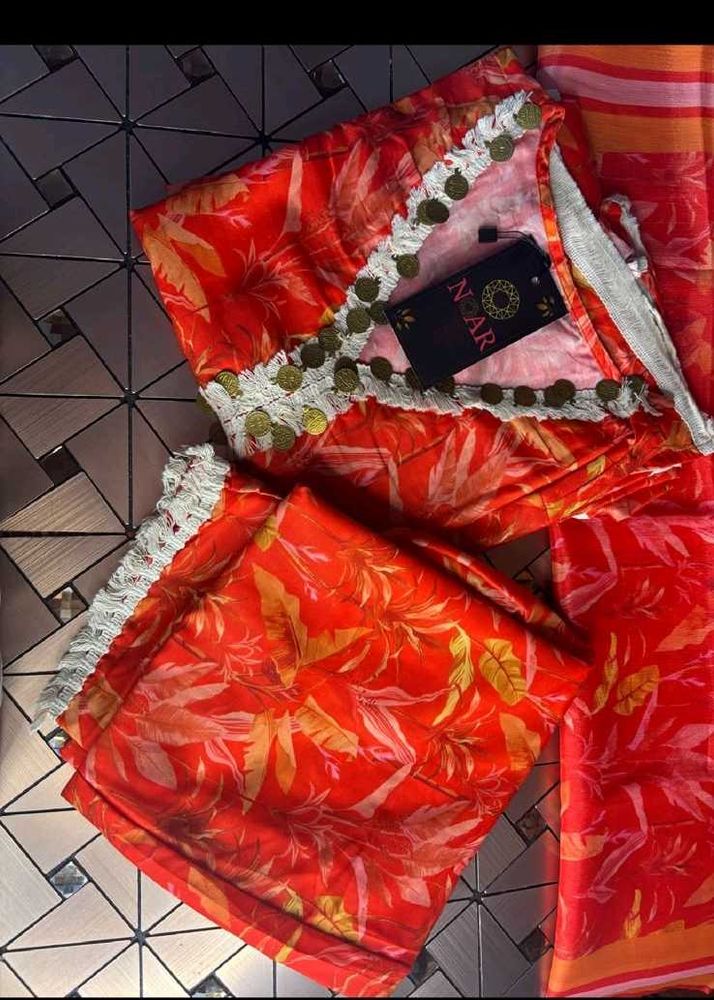 Vibrant Floral Kurta Set with Embellishments