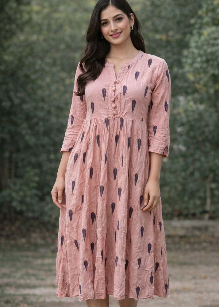 Elegant Pink Printed Kurta