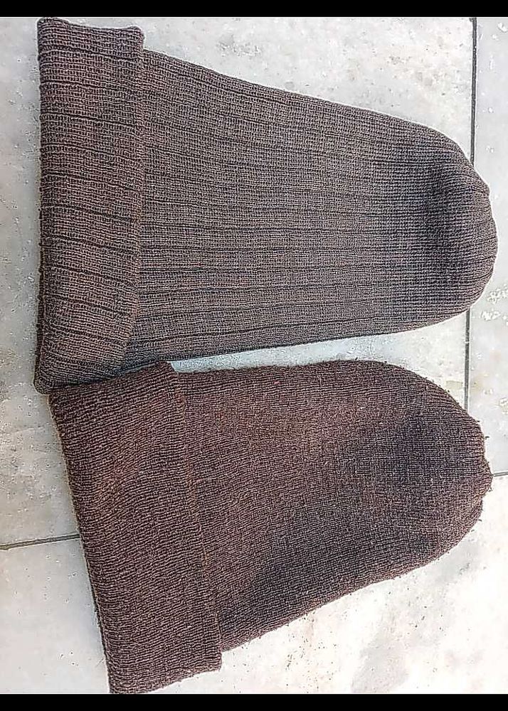 Brown Knitted Beanies - Set of 2