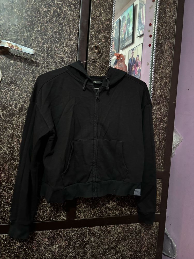 Black Zip-Up Hoodie