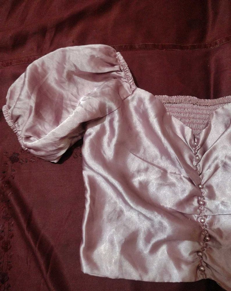 Silky Puff Sleeve Top