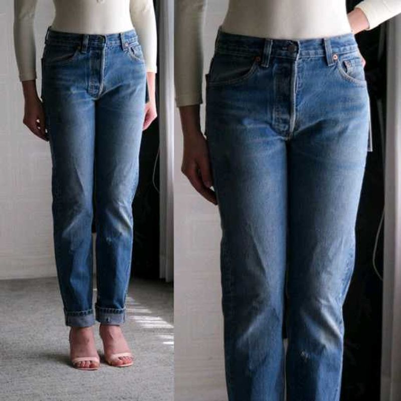 Levis 501vintage Blue Denim Jeans
