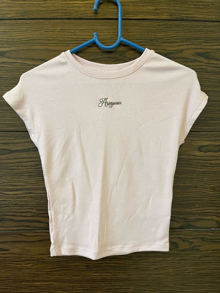 embellish fitted lilac top
