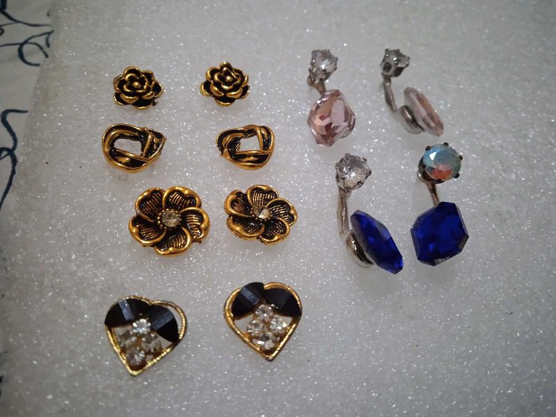 Assorted korean Fashion Earrings Set of 8