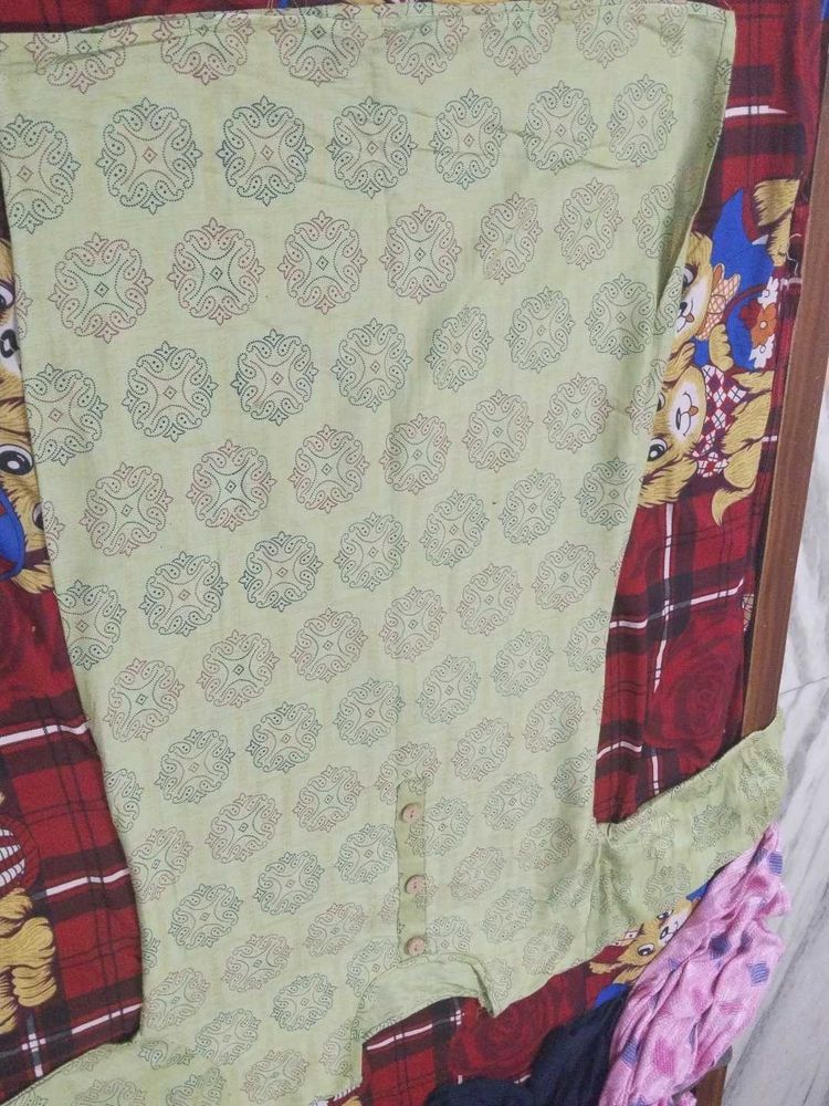 sea Green Printed Kurta