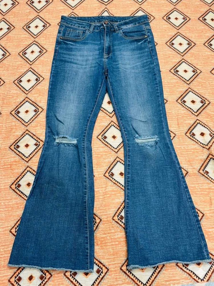 Women's Blue Flared Jeans