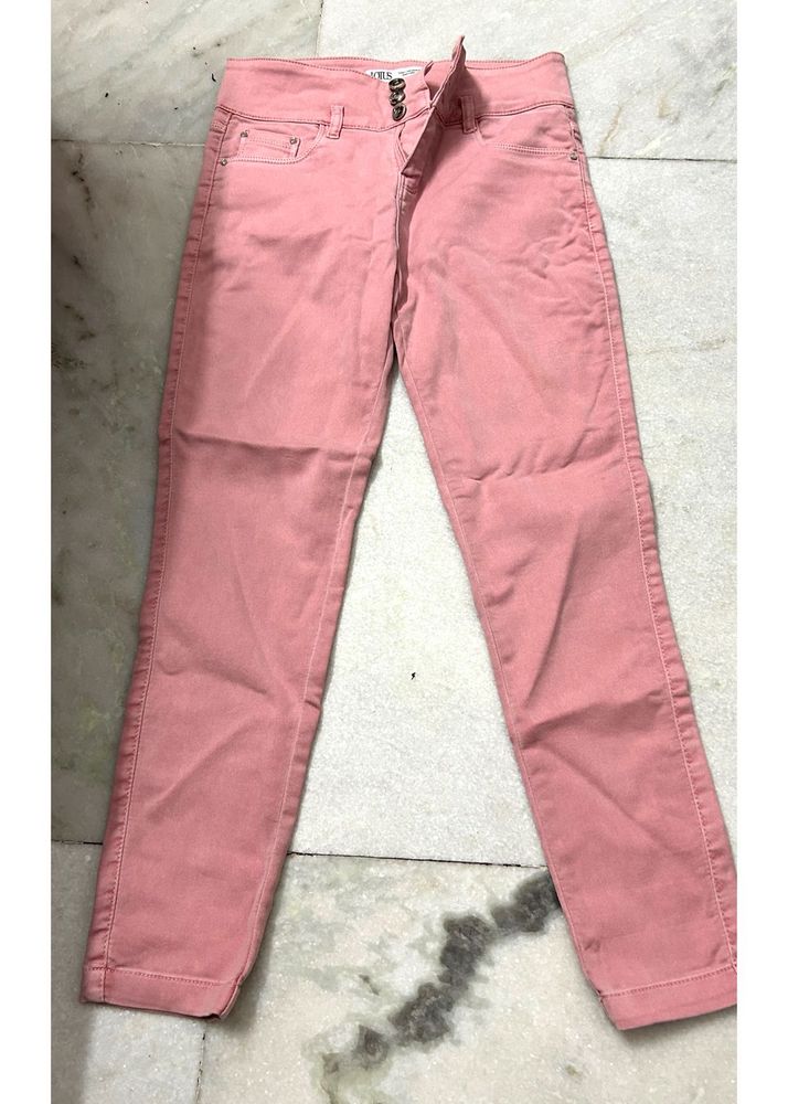 Lotus High Waist Pink Denim Jeans | Waisst 28