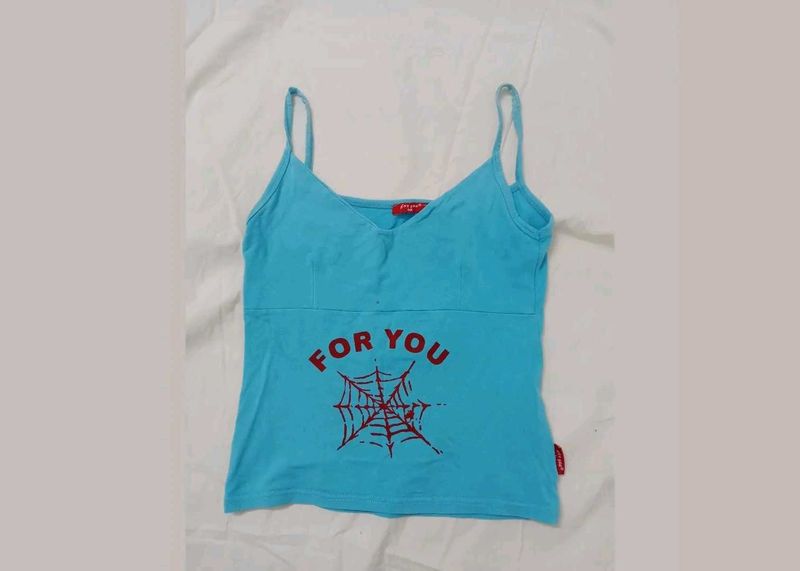 y2k coded Blue Camisole