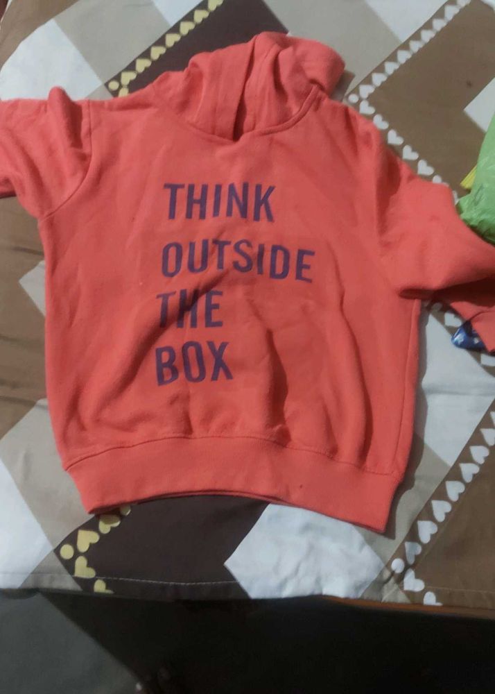Orange Graphic Hoodie
