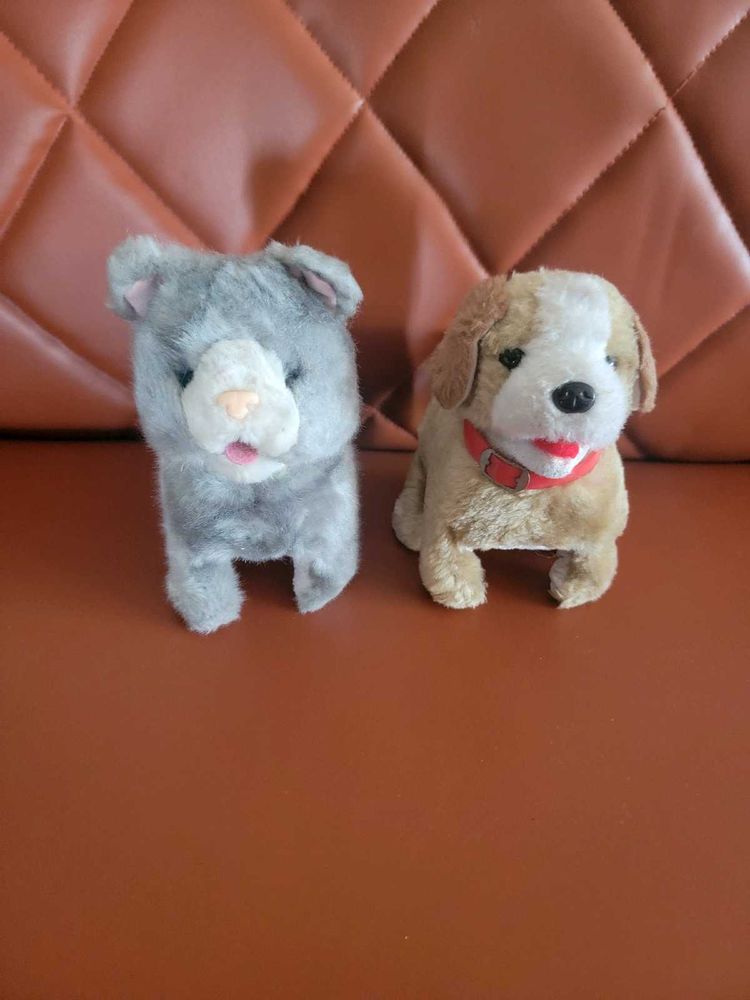 Plush Toy Dog and Cat Set